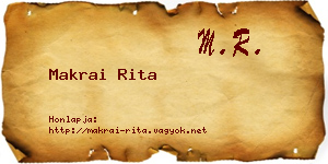 Makrai Rita névjegykártya